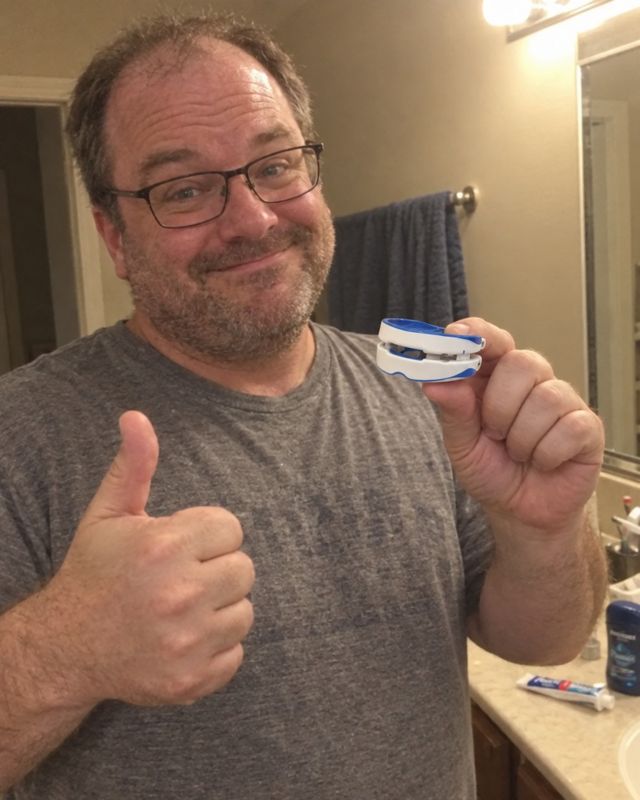 Customer photo: He puts it in himself now.